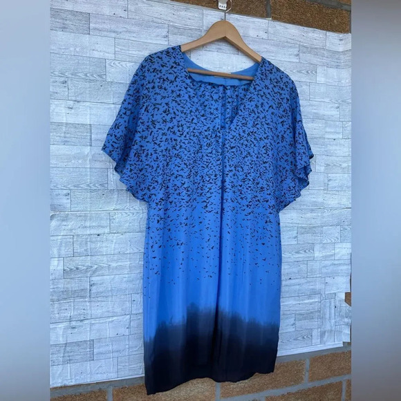 St. Roche Tie-Dye swallow pattern print dress size 6 - Picture 3 of 10